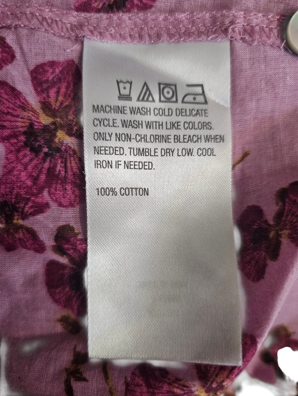 NWOT Ree by The Pioneer Woman Printed Cotton Ruffle Front Blouse Medium - Picture 8 of 8